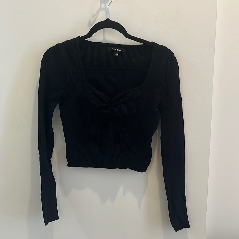 Black Long Sleeve Top